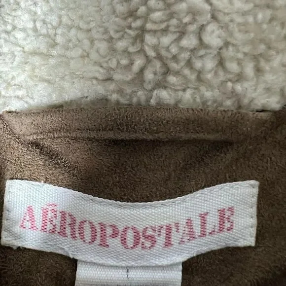 Men's Aeropostale Tan Zipper Front Lined Coat Size L - Picture 9 of 16